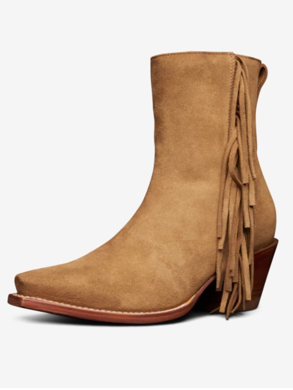 NWT Tecovas The Georgia Toffee Snip Toe Fringe Boots 8.5